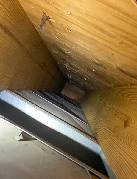 After air duct cleaning inside HVAC duct De Soto Missouri