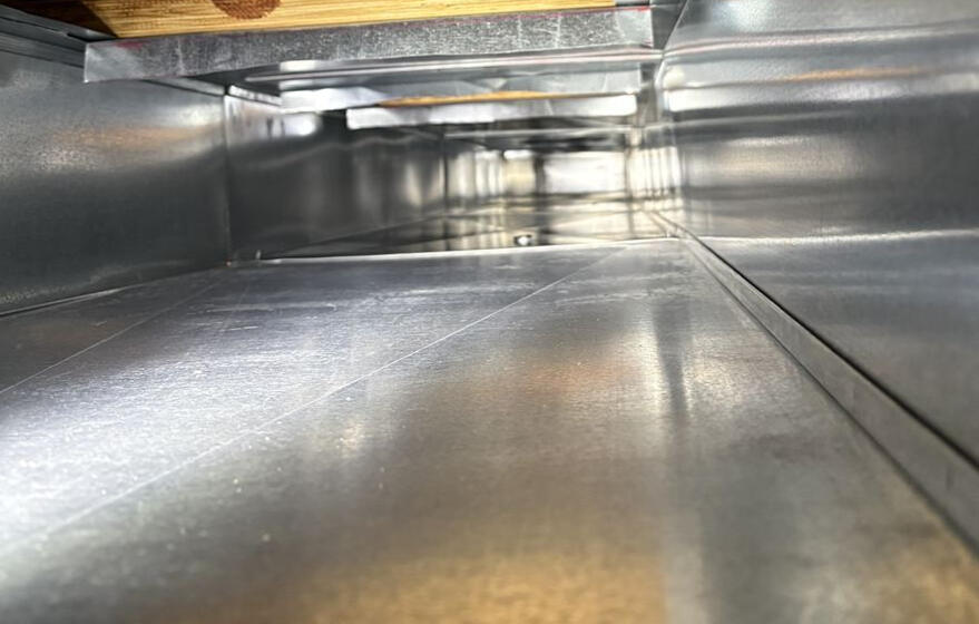 Clean air duct after professional air duct cleaning in Hillsboro, Missouri